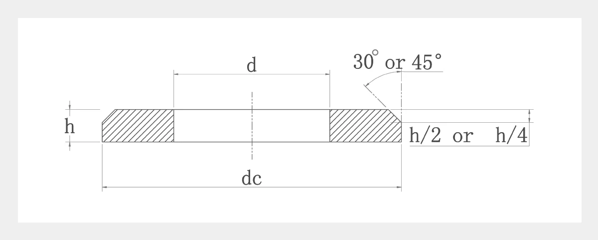 Plain Chamfered Washer 2D